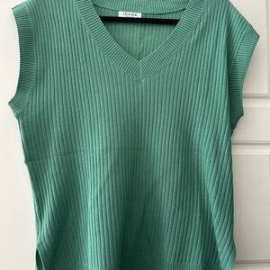 Green Ribbed Women's Matching Set